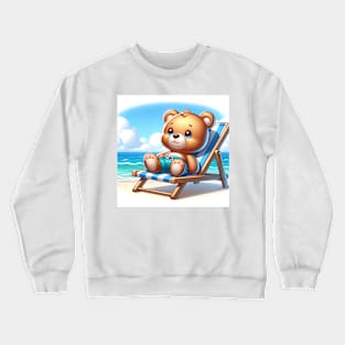 Teddy at the Beach Crewneck Sweatshirt